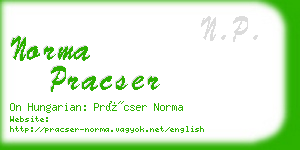 norma pracser business card